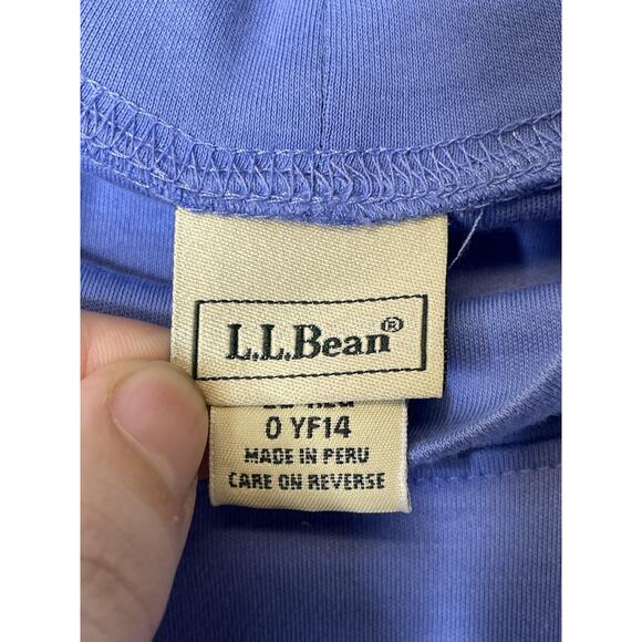 LL Bean Shirt Womens Large Purple Supima Cotton Mock Neck Long Sleeve Casual Top - Picture 6 of 9